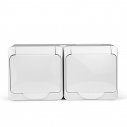 Розетка 2-м ОП Nix 16А IP54 250В с заземл. с крышкой бел. TOKOV ELECTRIC TKE-NX-R2Z-C01-IP54 TKE-NX-R2Z-C01-IP54