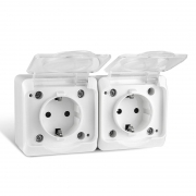 Розетка 2-м ОП Nix 16А IP54 250В с заземл. с прозр. крышкой бел. TOKOV ELECTRIC TKE-NX-R2Z-C01T-IP54 TKE-NX-R2Z-C01T-IP54