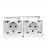 Розетка 2-м ОП Nix 16А IP54 250В с заземл. с прозр. крышкой бел. TOKOV ELECTRIC TKE-NX-R2Z-C01T-IP54 TKE-NX-R2Z-C01T-IP54