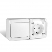 Блок ОП Nix (розетка 16А 250В с заземл. 1-кл. выкл. 10А) IP54 бел. TOKOV ELECTRIC TKE-NX-V1RZ-C01T-IP54 TKE-NX-V1RZ-C01T-IP54