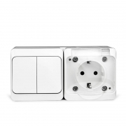 Блок ОП Nix (розетка 16А 250В с заземл. 2-кл. выкл. 10А) IP54 бел. TOKOV ELECTRIC TKE-NX-V2RZ-C01T-IP54 TKE-NX-V2RZ-C01T-IP54