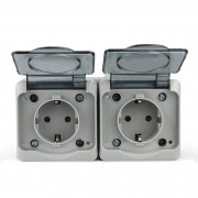 Розетка 2-м ОП Nix 16А IP54 250В с заземл. с прозр. крышкой сер. TOKOV ELECTRIC TKE-NX-R2Z-C06T-IP54 TKE-NX-R2Z-C06T-IP54