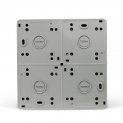 Розетка 4-м ОП Nix 16А IP54 250В с заземл. с крышкой сер. TOKOV ELECTRIC TKE-NX-R4Z-C06-IP54 TKE-NX-R4Z-C06-IP54