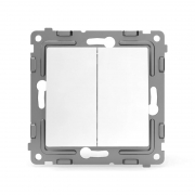 Выключатель 2-кл. СП Pixel 10А IP20 механизм бел. TOKOV ELECTRIC TKE-PX-V2-C01 TKE-PX-V2-C01