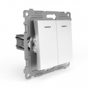 Выключатель 2-кл. СП Pixel 10А IP20 с индикатором механизм бел. TOKOV ELECTRIC TKE-PX-V2I-C01 TKE-PX-V2I-C01