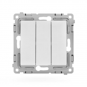 Выключатель 3-кл. СП Pixel 10А IP20 механизм бел. TOKOV ELECTRIC TKE-PX-V3-C01 TKE-PX-V3-C01