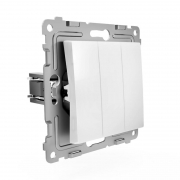Выключатель 3-кл. СП Pixel 10А IP20 механизм бел. TOKOV ELECTRIC TKE-PX-V3-C01 TKE-PX-V3-C01