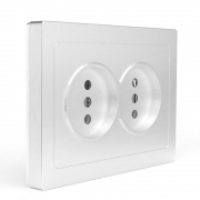 Розетка 2-м СП Pixel 16А IP20 без заземл. в сборе бел. TOKOV ELECTRIC TKE-PX-R2F-C01 TKE-PX-R2F-C01