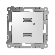 Розетка 2-м USB СП Pixel тип A+A 5В 1х2.1А 2х1.05А механизм бел. TOKOV ELECTRIC TKE-PX-2USB-C01 TKE-PX-2USB-C01