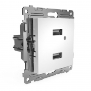 Розетка 2-м USB СП Pixel тип A+A 5В 1х2.1А 2х1.05А механизм бел. TOKOV ELECTRIC TKE-PX-2USB-C01 TKE-PX-2USB-C01
