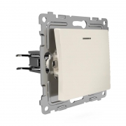 Выключатель 1-кл. СП Pixel 10А IP20 с индикатором механизм беж. TOKOV ELECTRIC TKE-PX-V1I-C02 TKE-PX-V1I-C02