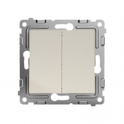 Переключатель проходной 2-кл. СП Pixel 10А IP20 механизм беж. TOKOV ELECTRIC TKE-PX-P2-C02 TKE-PX-P2-C02