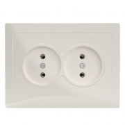 Розетка 2-м СП Pixel 16А IP20 без заземл. в сборе беж. TOKOV ELECTRIC TKE-PX-R2F-C02 TKE-PX-R2F-C02