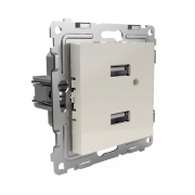 Розетка 2-м USB СП Pixel тип A+A 5В 1х2.1А 2х1.05А механизм беж. TOKOV ELECTRIC TKE-PX-2USB-C02 TKE-PX-2USB-C02