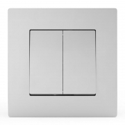 Выключатель 2-кл. СП Pixel 10А IP20 в сборе алюм. TOKOV ELECTRIC TKE-PX-V2F-C03 TKE-PX-V2F-C03