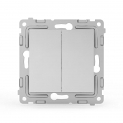 Выключатель 2-кл. СП Pixel 10А IP20 механизм алюм. TOKOV ELECTRIC TKE-PX-V2-C03 TKE-PX-V2-C03