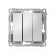 Выключатель 3-кл. СП Pixel 10А IP20 механизм алюм. TOKOV ELECTRIC TKE-PX-V3-C03 TKE-PX-V3-C03