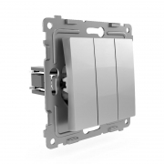 Выключатель 3-кл. СП Pixel 10А IP20 механизм алюм. TOKOV ELECTRIC TKE-PX-V3-C03 TKE-PX-V3-C03