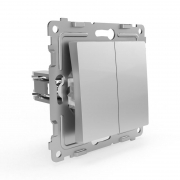 Переключатель проходной 2-кл. СП Pixel 10А IP20 механизм алюм. TOKOV ELECTRIC TKE-PX-P2-C03 TKE-PX-P2-C03