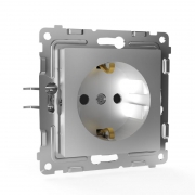 Розетка 1-м СП Pixel 16А IP20 с заземл. защ. шторки механизм алюм. TOKOV ELECTRIC TKE-PX-R1ZSF-C03 TKE-PX-R1ZSF-C03