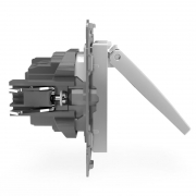 Розетка 1-м СП Pixel 16А IP20 с заземл. защ. шторки с крышкой механизм алюм. TOKOV ELECTRIC TKE-PX-R1ZSW1-C03 TKE-PX-R1ZSW1-C03