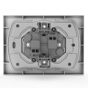 Розетка 2-м СП Pixel 16А IP20 без заземл. в сборе алюм. TOKOV ELECTRIC TKE-PX-R2F-C03 TKE-PX-R2F-C03