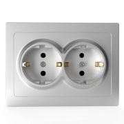 Розетка 2-м СП Pixel 16А IP20 с заземл. защ. шторки в сборе алюм. TOKOV ELECTRIC TKE-PX-R2FZSF-C03 TKE-PX-R2FZSF-C03