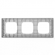 Рамка 3-м Pixel универс. алюм. TOKOV ELECTRIC TKE-PX-RM3-C03 TKE-PX-RM3-C03