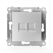 Розетка компьютерная 2-м СП Pixel RJ45 кат.5E механизм алюм. TOKOV ELECTRIC TKE-PX-RC2-C03 TKE-PX-RC2-C03