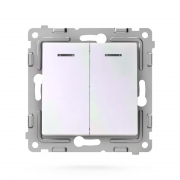 Выключатель 2-кл. СП Pixel 10А IP20 с индикатором механизм перламутр. TOKOV ELECTRIC TKE-PX-V2I-C04 TKE-PX-V2I-C04