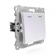 Выключатель 2-кл. СП Pixel 10А IP20 с индикатором механизм перламутр. TOKOV ELECTRIC TKE-PX-V2I-C04 TKE-PX-V2I-C04