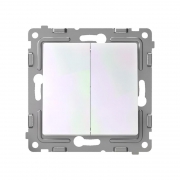 Переключатель проходной 2-кл. СП Pixel 10А IP20 механизм перламутр. TOKOV ELECTRIC TKE-PX-P2-C04 TKE-PX-P2-C04