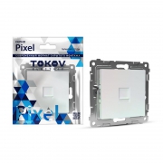 Розетка компьютерная 1-м СП Pixel RJ45 кат.5E механизм перламутр. TOKOV ELECTRIC TKE-PX-RC1-C04 TKE-PX-RC1-C04