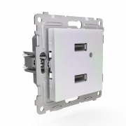 Розетка 2-м USB СП Pixel тип A+A 5В 1х2.1А 2х1.05А механизм перламутр. TOKOV ELECTRIC TKE-PX-2USB-C04 TKE-PX-2USB-C04