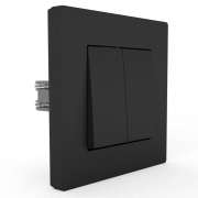 Выключатель 2-кл. СП Pixel 10А IP20 в сборе карбон TOKOV ELECTRIC TKE-PX-V2F-C14 TKE-PX-V2F-C14