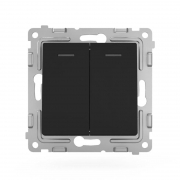 Выключатель 2-кл. СП Pixel 10А IP20 с индикатором механизм карбон TOKOV ELECTRIC TKE-PX-V2I-C14 TKE-PX-V2I-C14