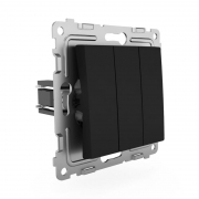 Выключатель 3-кл. СП Pixel 10А IP20 механизм карбон TOKOV ELECTRIC TKE-PX-V3-C14 TKE-PX-V3-C14