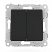 Переключатель проходной 2-кл. СП Pixel 10А IP20 механизм карбон TOKOV ELECTRIC TKE-PX-P2-C14 TKE-PX-P2-C14