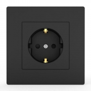 Розетка 1-м СП Pixel 16А IP20 с заземл. защ. шторки в сборе карбон TOKOV ELECTRIC TKE-PX-R1FZSF-C14 TKE-PX-R1FZSF-C14