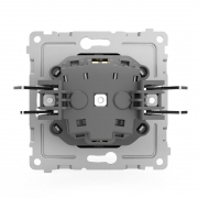 Розетка 1-м СП Pixel 16А IP20 с заземл. защ. шторки с крышкой механизм карбон TOKOV ELECTRIC TKE-PX-R1ZSW1-C14 TKE-PX-R1ZSW1-C14