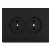 Розетка 2-м СП Pixel 16А IP20 без заземл. в сборе карбон TOKOV ELECTRIC TKE-PX-R2F-C14 TKE-PX-R2F-C14