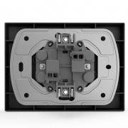 Розетка 2-м СП Pixel 16А IP20 без заземл. в сборе карбон TOKOV ELECTRIC TKE-PX-R2F-C14 TKE-PX-R2F-C14