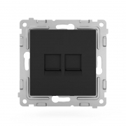 Розетка компьютерная 2-м СП Pixel RJ45 кат.5E механизм карбон TOKOV ELECTRIC TKE-PX-RC2-C14 TKE-PX-RC2-C14