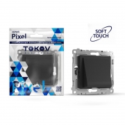 Вывод кабеля СП Pixel IP20 механизм карбон TOKOV ELECTRIC TKE-PX-CP-C14 TKE-PX-CP-C14