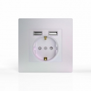 Розетка 1-м СП Pixel IP20 с заземл. с 2-мя заряд. устр. USB тип A+A механизм перламутр. TOKOV ELECTRIC TKE-PX-R1U2A-C04 TKE-PX-R1U2A-C04