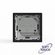 Розетка 1-м СП Pixel IP20 с заземл. с 2-мя заряд. устр. USB тип A+C механизм карбон TOKOV ELECTRIC TKE-PX-R1U2AC-C14 TKE-PX-R1U2AC-C14