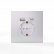 Розетка 1-м СП Pixel IP20 с заземл. с 2-мя заряд. устр. USB тип A+C механизм перламутр. TOKOV ELECTRIC TKE-PX-R1U2AC-C04 TKE-PX-R1U2AC-C04