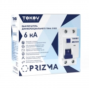 Выключатель дифференциального тока (УЗО) 2П (1P+N) 32А 30мА тип AC 6кА TOKOV Electric TKE-PZ60-RCDM-2-32-30-AC TKE-PZ60-RCDM-2-32-30-AC