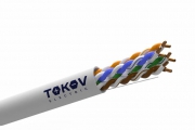 Кабель витая пара U/UTP 4х2х24AWG(0.48мм) кат.5E PVC Fluke tested (м) TOKOV ELECTRIC TKE-C06-U/UTP-42-5E-305 TKE-C06-U/UTP-42-5E-305