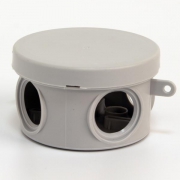 Коробка распределительная ОП 65х40мм 4 каб. вводов IP54 сер. (круг.) TOKOV ELECTRIC TKE-KR-65-40-C06 TKE-KR-65-40-C06